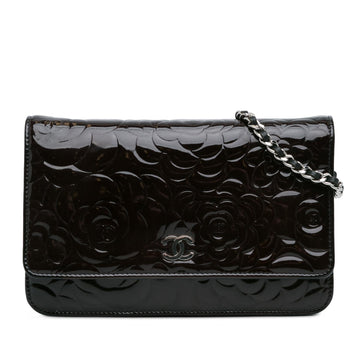 Chanel Patent Camellia Wallet On Chain (MLB-s5zcX3)