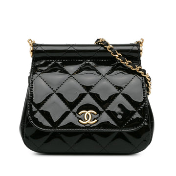 Chanel Patent Frame Clutch Flap with Chain (MLB-kmbz5Y)