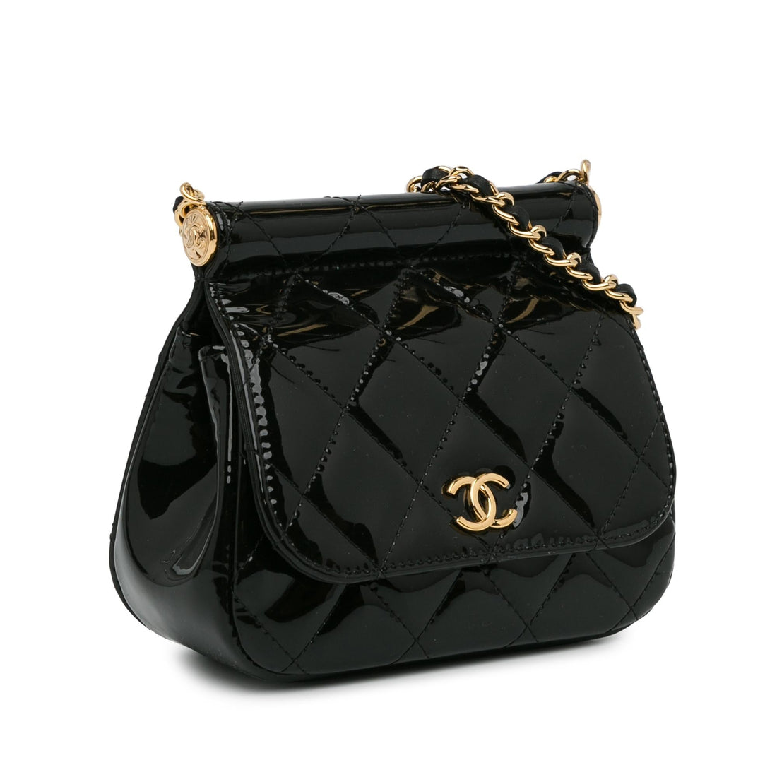 Chanel Patent Frame Clutch Flap with Chain (MLB-kmbz5Y)