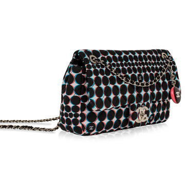 Polka-Dot Nylon Flap Bag