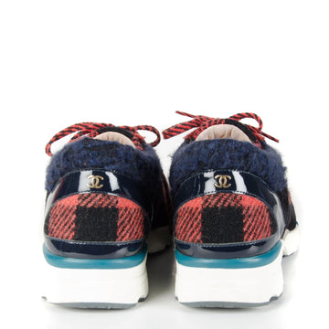 Tweed Patent Leather Sneakers