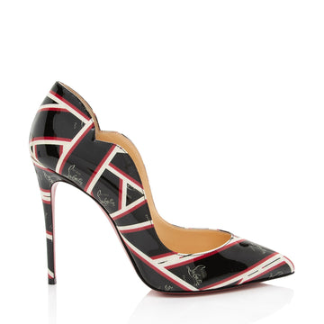 Christian Loubtoutin Patent Leather Ribbon Kate 100 Pumps - Size 7 / 37 (SHF-mW2GiM)