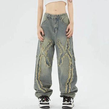 Crossed Retro Street Jeans