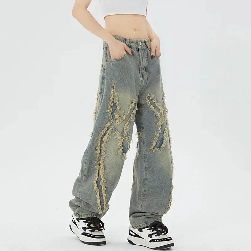 Crossed Retro Street Jeans