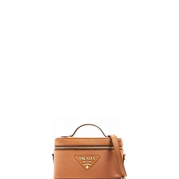 Makersluxe - Vanity Triangle Logo Case Bag Brown