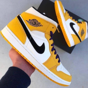 Custom Air Jordan 1 Lakers Sneakers