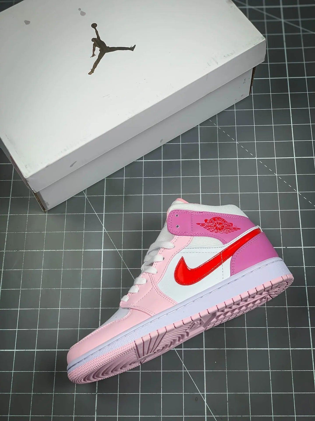 Custom Air Jordan 1 Mid AJ1 Joe 1 White Powder