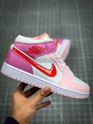 Custom Air Jordan 1 Mid AJ1 Joe 1 White Powder