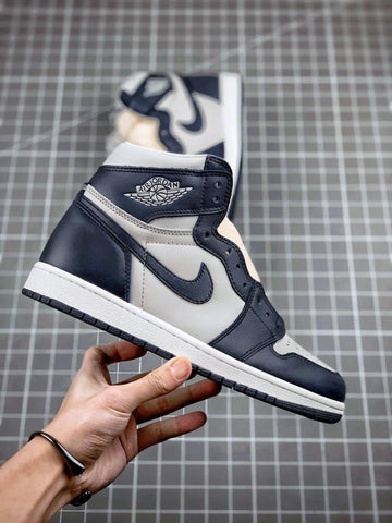 Custom Air Jordan 1 Retro Grey Blue Georgetown