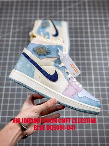 Custom Air Jordan 1 Zoom CMFT Celestine Blue DQ5091 041