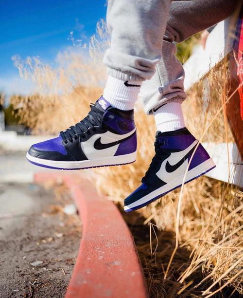 Custom - Jordan 1 High Q AJ1 Purple Toe UNISEX