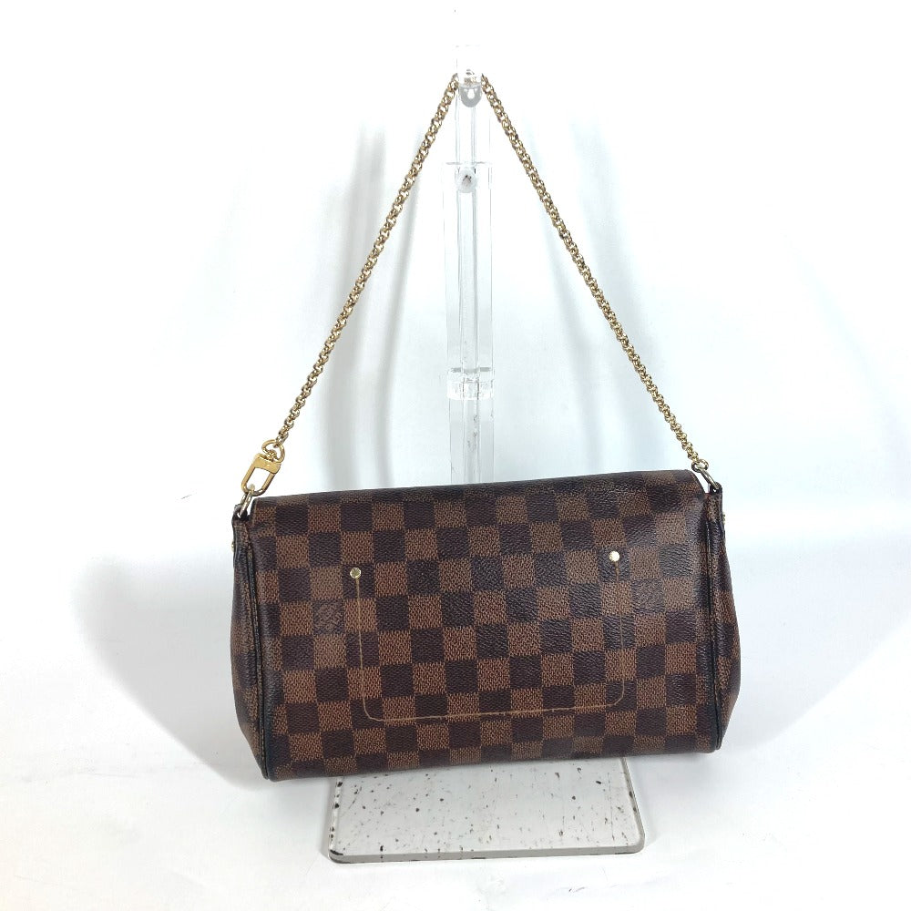 LOUIS VUITTON Shoulder Bag N41276 Damier canvas Brown Damier Favorit PM Women Used