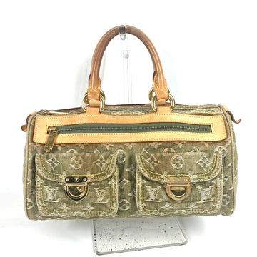 LOUIS VUITTON Handbag M95215 Monogram denim canvas khaki Monogram denim Neo speedy Women Used