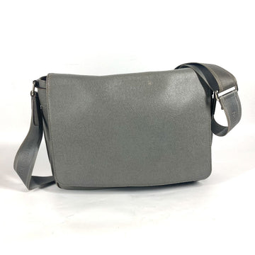 LOUIS VUITTON Shoulder Bag M32623 Taiga Leather gray Taiga Roman MM mens Used