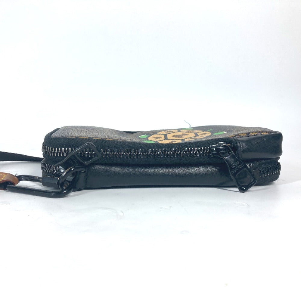 LOUIS VUITTON Shoulder Bag N40377 Damier Giant Canvas Brown Damier Giant NIGO collaboration Double phone pouch mens Used