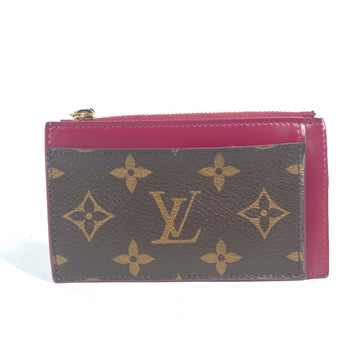 LOUIS VUITTON Coin case M67889 Monogram canvas Brown Monogram Porte Cartes Zip Women Used
