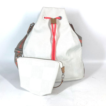 LOUIS VUITTON Shoulder Bag M80634 canvas white Damier Jean Volunteer Drawstring Bag Women Used