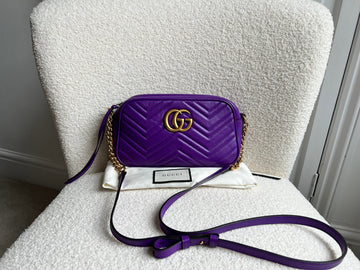 Gucci GG Purple Marmont Small Shoulder Bag (RRP £1,340)