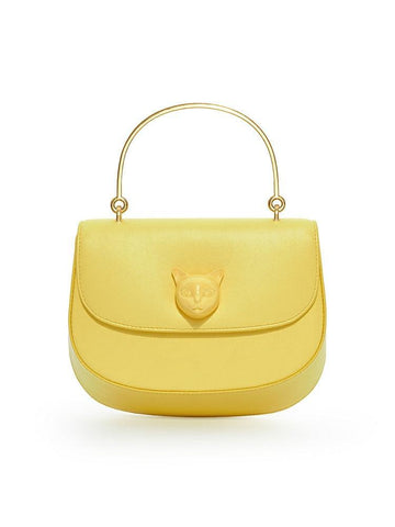 Leather Niche Light Luxury Cat Head Single Shoulder Saddle Bag