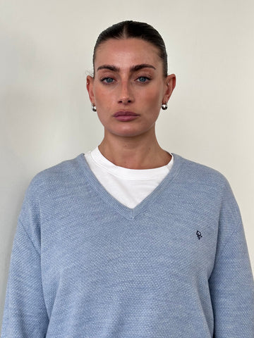 Christian Dior Monsieur V Neck Logo Knitted Jumper - L/XL