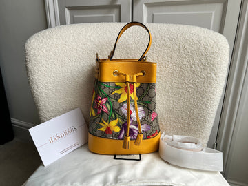 Gucci Yellow Flora Supreme Bucket Bag (RRP £1,280)