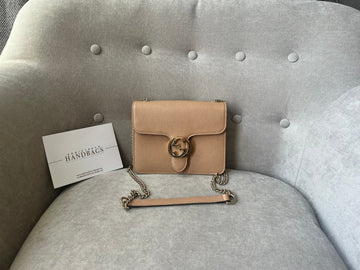 Gucci Interlocking GG Beige Small Shoulder Bag