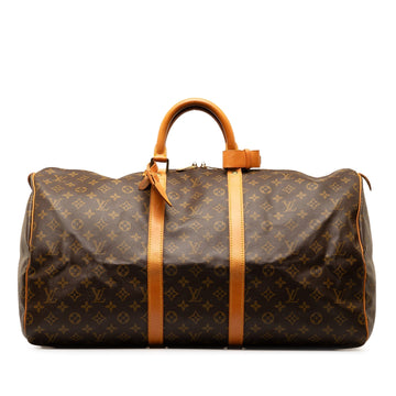 Brown Louis Vuitton Monogram Keepall 60 Travel Bag