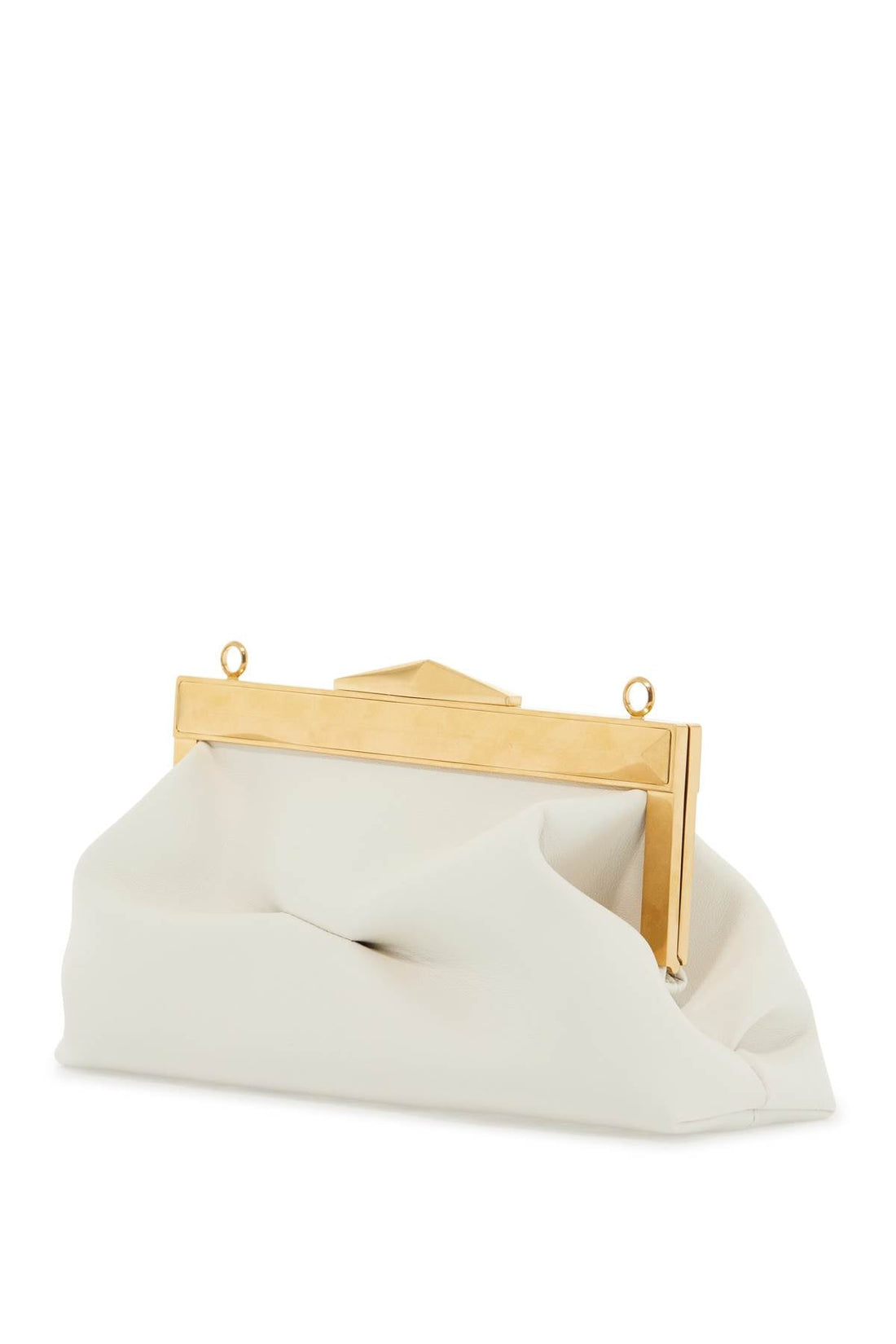 Jimmy Choo Leather Diamond Frame Clutch Women
