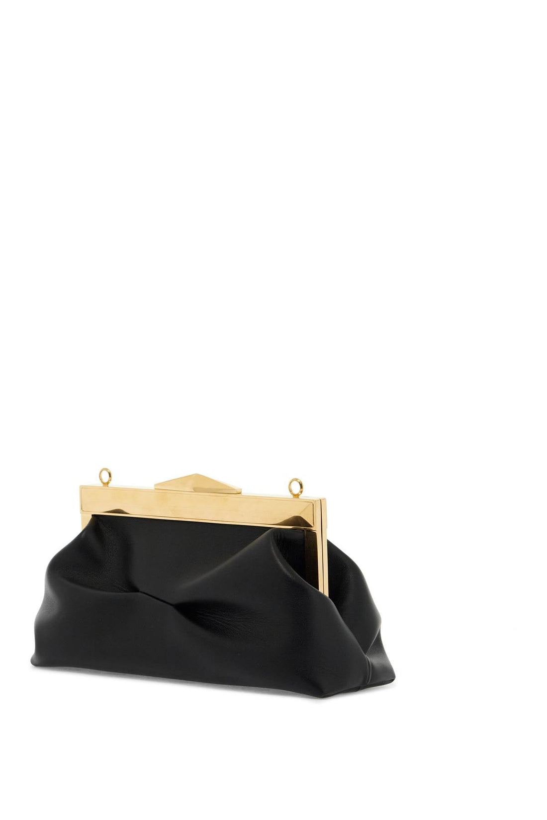 Jimmy Choo Leather Diamond Frame Clutch Women