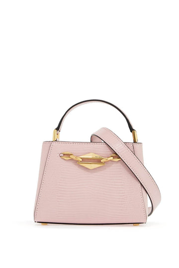 Jimmy Choo Mini Diamond Link Leather Lizard Print Handbag Women