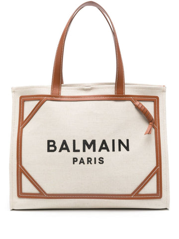 B-ARMY MEDIUM CANVAS AND LEATHER TOTE BAG