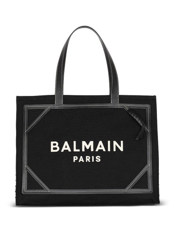 B-ARMY MEDIUM CANVAS AND LEATHER TOTE BAG