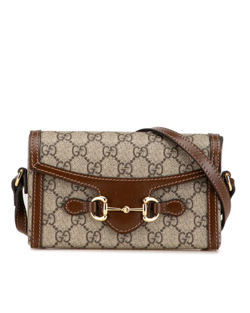 Mini Supreme Horsebit Crossbody Bag with Leather Trim
