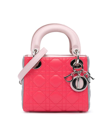 Quilted Lambskin Leather Mini Bag with Detachable Strap