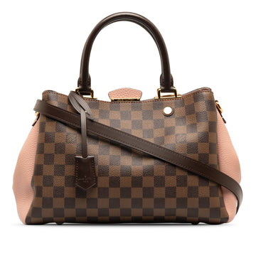 Brown Louis Vuitton Damier Ebene Brittany Satchel