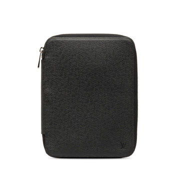 Black Louis Vuitton Taiga Document Case Clutch Bag