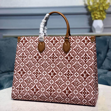 Makersluxe Red Denim ONTHEGO Tote Bag - LUV 597