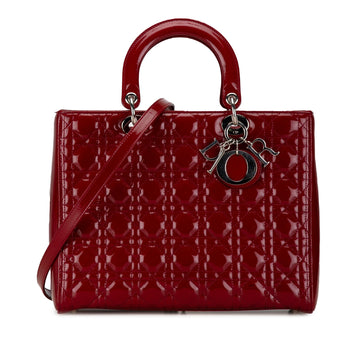 Dior Large Patent Cannage Lady Dior (MLB-CWEdfR)