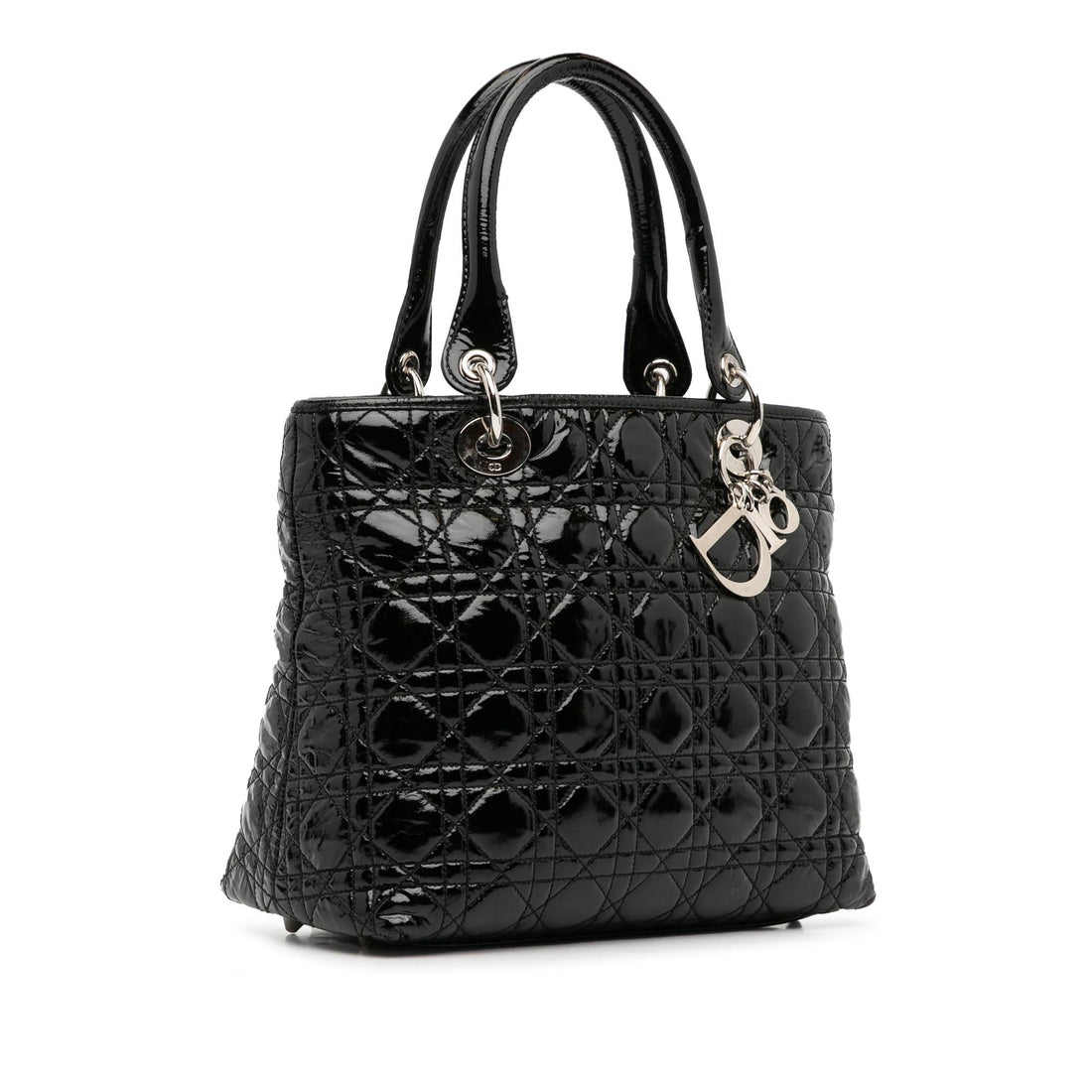 Dior Medium Patent Cannage Lady Dior Soft Shopping Tote (MLB-l67PuF)