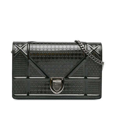 Dior Metallic Patent Microcannage Diorama Wallet on Chain (MLB-PbiarO)