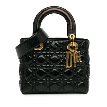Dior Small Crinkled Patent Cannage Lucky Badges My Lady Dior (MLB-MjDnlI)
