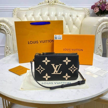 Makersluxe Bicolor Double Zip Pochette in Black Bag - LUV 522
