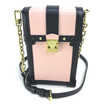 LOUIS VUITTON Shoulder Bag M67872 Epi Leather pink Epi Vertical Pochette Trunk Women Used