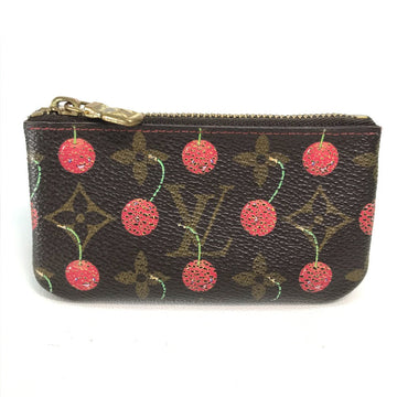 LOUIS VUITTON Coin case M95042 Monogram Cherry Canvas Brown Monogram Cherry Pochette Cre Women Used