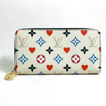 LOUIS VUITTON Long Wallet Purse M57491 Monogram multicolor canvas White / multicolor heart monogram multicolor Zippy wallet Women Used