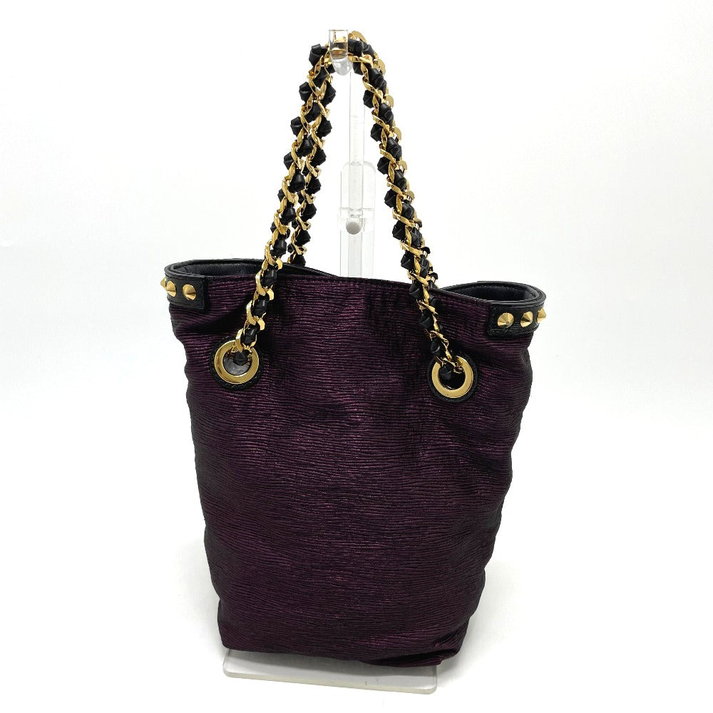 LOUIS VUITTON Tote Bag Canvas / leather Purple / Black Handbags/handbags Accessories of Deburju Neonoe Women Used