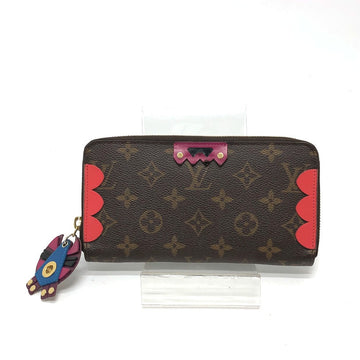 LOUIS VUITTON Long Wallet Purse M61364 Monogram canvas Brown Monogram zippy wallet totem Women Used