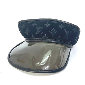 LOUIS VUITTON Sun visor Nylon black Monogram Women Used