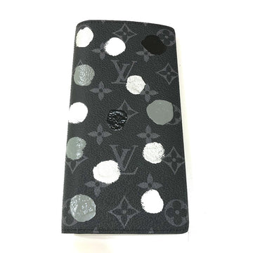 LOUIS VUITTON Long Wallet Purse M81932 Monogram Eclipse Canvas black Monogram Eclipse Portefeuille Braza mens Used