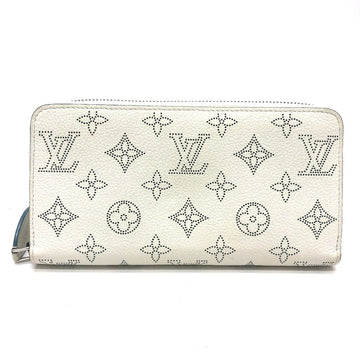 LOUIS VUITTON Long Wallet Purse M69215 Monogram Mahina white Monogram Mahina Zippy wallet Women Used